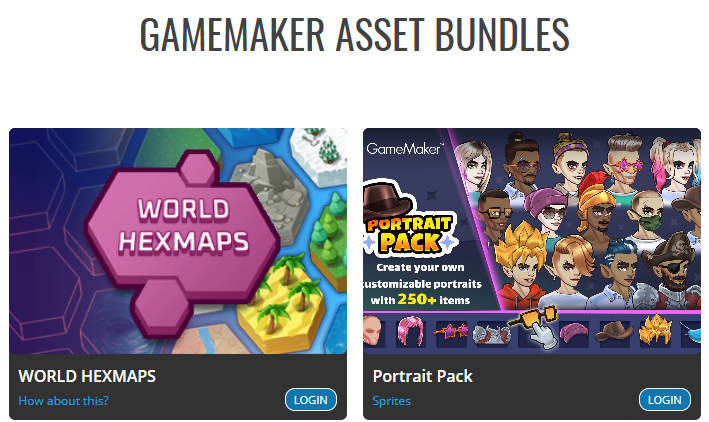 Download GameMaker Asset Bundles for Free