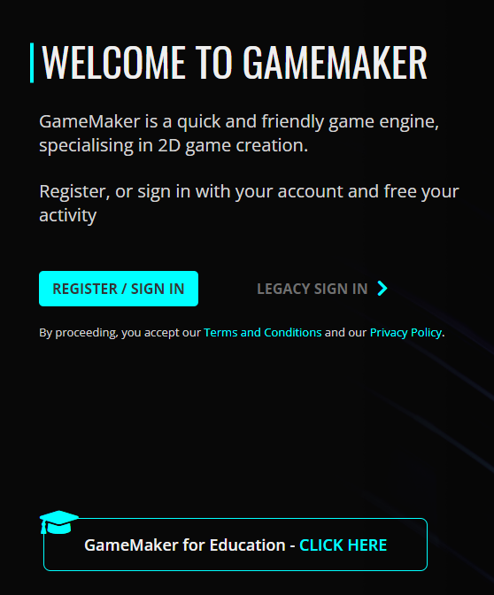 Creating a GameMaker Account GameMaker Help Centre